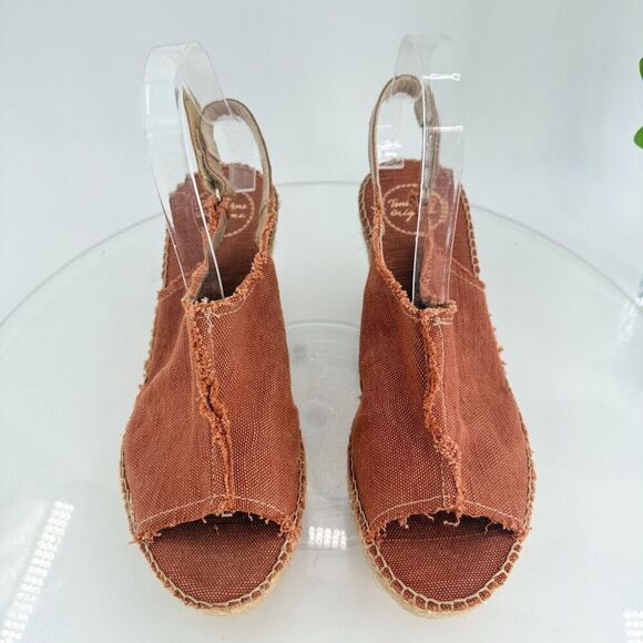 Toni Pons Womens Lugano Espadrille Sandals Platform Wedge Orange Canvas 41 10 US - Picture 5 of 16